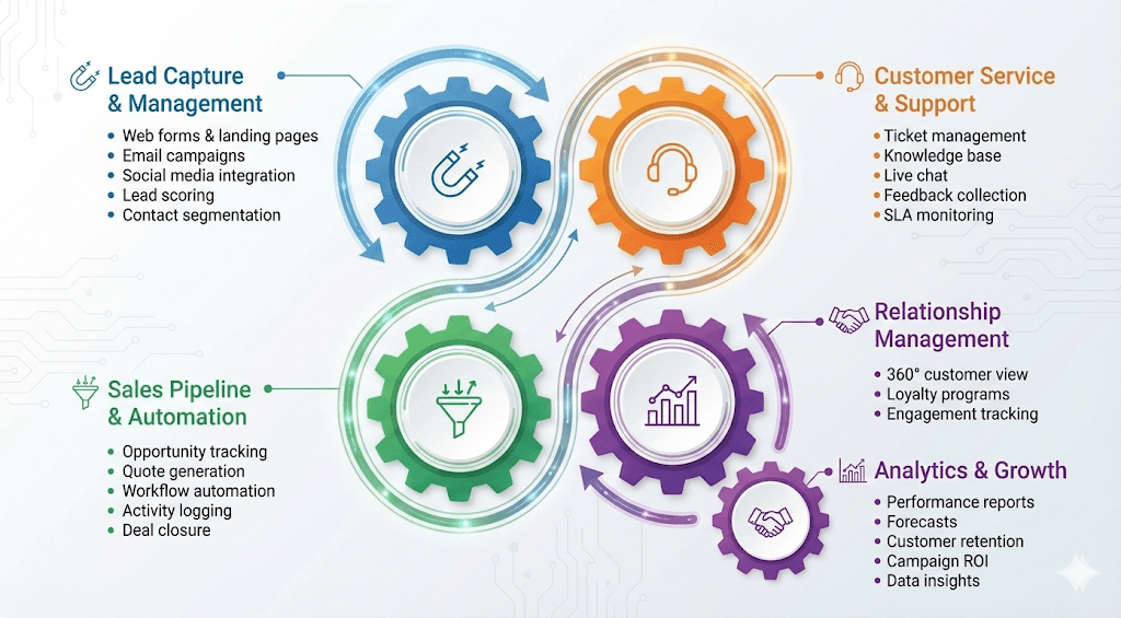 SaarCRM End-to-End Customer Lifecycle